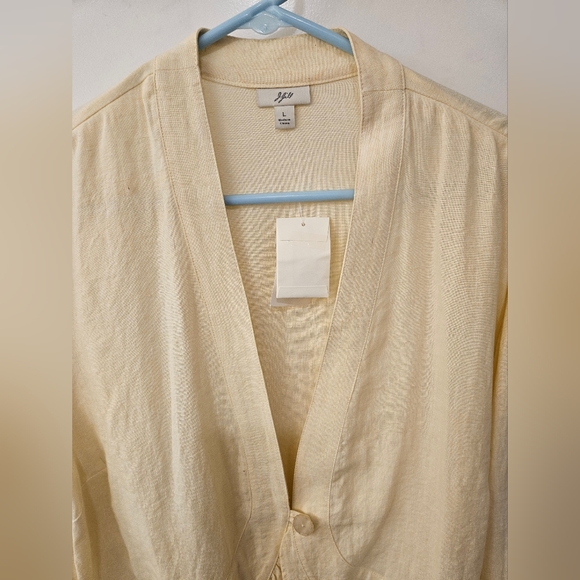 NWT - Linen J. Jill Yellow "Sunlight" Blazer - Size L - Picture 5 of 8
